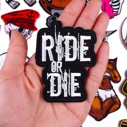 Patches bordados crânio rosa em roupas, DIY Punk Animal Applique, Ferro em remendos para roupas, Adesivos de motociclista Hippie Rock - Image 4