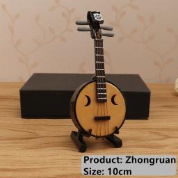 Miniatura Guzheng Pipa Modelo Réplica com Stand e Case, Mini Cítara, Instrumento Musical, Ornamentos Tradicionais Chineses, Presentes - Image 2