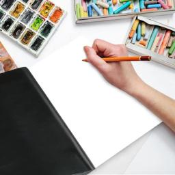 Pintura grafite Papel de cópia, Papel de transferência para lona de madeira, 5pcs caneta rastreadora, 100pcs por conjunto - Image 3