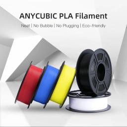 Anycúbico pla filamento 1kg/rolo 1.75mm plástico para impressora 3d material de consumíveis de borracha opcional multicolorido para impressão - Image 2