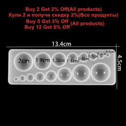 1 pçs molde de silicone meia bola oblate cabochon pingente resina molde de silicone artesanal ferramenta resina cola epoxy moldes jóias fazendo - Image 2