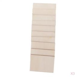 30pcs em branco liso recorte de madeira retângulo forma DIY cartão Scrapbooking para artesanato, rotulagem e criação - Image 5