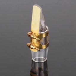 Kit de boquilha de cristal chato, alto saxofone, transparente, com clipe/palheta, portátil, para música, acessórios para sax - Image 6