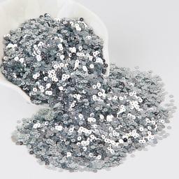 Plana Rodada Lantejoulas de PVC para Artesanato DIY, Lantejoulas De Prata, Paillette Solto, Decoração De Costura, 3mm-50mm Cup, 10g, Lentejuelas - Image 2