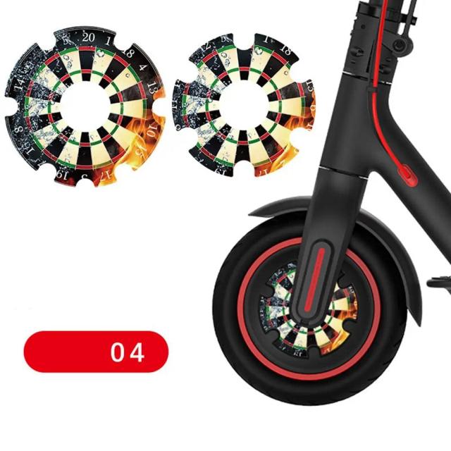 Adesivo Roda Dianteira Scooter Elétrico PVC 2 Peças Xiaomi M365/1S/Pro2