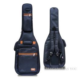 Capa de bolsa para contrabaixo elétrico 1680D Tecido Oxford à prova d'água Bolsa para guitarra elétrica portátil Flanela interna Estojo para guitarra elétrica Mochila para contrabaixo Correia de ombro dupla Tampa para - Image 2