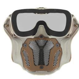 Máscara de airsoft destacável óculos de proteção com ventilador anti-nevoeiro tático paintball proteção completa máscara de tiro cs óculos de proteção máscaras - Image 4