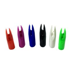 30 pçs tiro com arco flecha nocks eixo od 8mm adequado para seta de madeira fibra de vidro seta de alumínio e flecha de fibra de carbono 6 cores - Image 1
