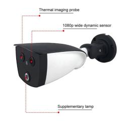 Câmera de imagem térmica, óptica, bi-espectro, rede, bala, ip, medição térmica, ia, corpo humano, temperatura, detector - Image 6