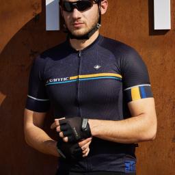 Santiderrapante manga curta masculino, camiseta para ciclismo profissional de bicicleta de estrada respirável roupa esportiva com bolso traseiro - Image 5