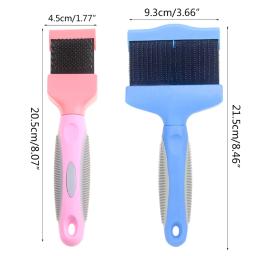 Dupla face pet escova de cabelo do cão gato pele cerdas grooming derramamento limpeza massagem pente ferramenta estilo - Image 6