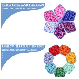 Beads Seed Set para fazer jóias, bordado com fio Beading e agulha, pulseira artesanal e colar, DIY, 2mm - Image 2