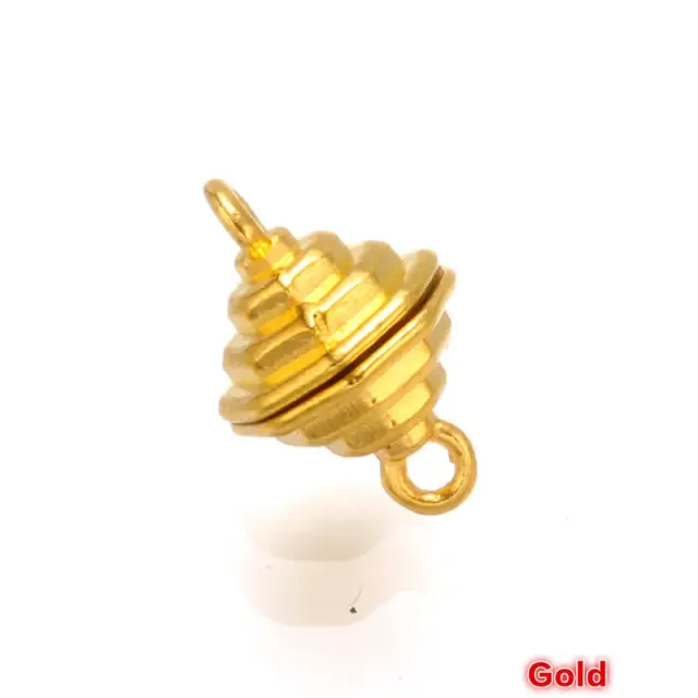 Fecho Magnético da Torre com Conector Banhado a Ouro e Prata - Acessórios para Jóias, 1 Peça