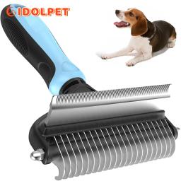 Escova para remoção de pelos 2 em 1, ferramenta de limpeza para animais de estimação, pente aberto, remoção de pelos de cães e gatos - Image 1