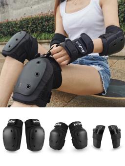 KUFUN-Esporte Protetor Set para Homens e Mulheres, Joelho Cotovelo Pad, Equipamento de Proteção, Patins, Skate, Esqui, Meninos, Meninas, Senhoras - Image 6