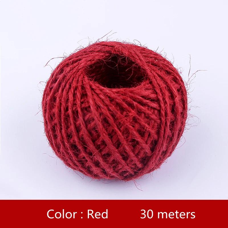 Cordel de juta colorido, corda de juta natural para obras de arte, artesanato diy, exibição de imagem e enfeites, fio de embrulho de presente - Image 1