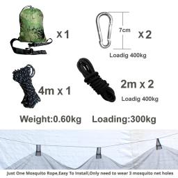T1-2 pessoa portátil acampamento ao ar livre hammock com mosquiteiro de alta resistência parachute tecido pendurado cama caça dormir balanço - Image 5
