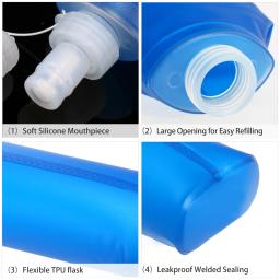 Garrafa de água dobrável portátil 500ml, garrafa filtro de água macia para uso ao ar livre, acampamento, corrida, ciclismo, caminhadas, piquenique - Image 5
