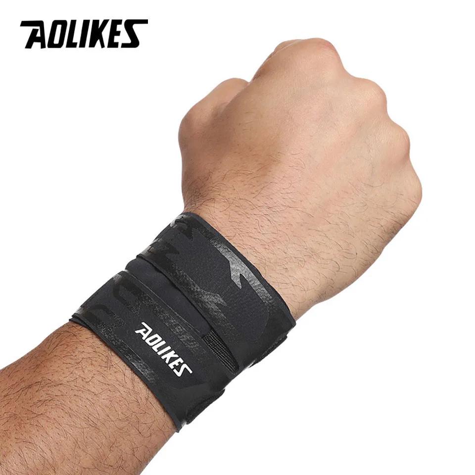 Aolikes-faixa de compressão para pulso, esportiva, suporte para pulso, faixa para fitness, levantamento de peso, basquete, tênis, alívio da dor no pulso - Image 1