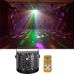 Controle remoto dj led rgbw butterfly com luz laser efeito floral, profissional para casa, entretenimento, festa de discoteca - Image 2