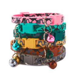 Camuflagem gato colar com sino cão de estimação colar gatos collier chats perro suprimentos para pequeno médio kittin chihuahua rosa azul - Image 3