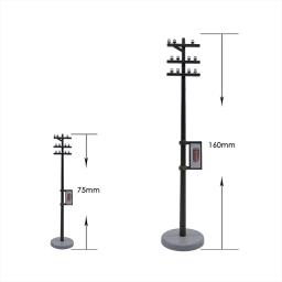 FunTrying-Scale Utility Pole, Modelo Miniatura, Modelo Ferroviário, Modelo Arquitetônico, Linha Elétrica, OO HO N, 1:76, 1:87, 1:160 - Image 6