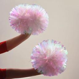 Arco-íris colorido Cheerleader Pom Poms, Pompons De Torcida, Flor De Mão, Aeróbica Bolas, Esportes, 1 Pc - Image 4