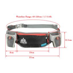 Aonijie homens mulheres correndo saco da cintura hidratação cinto garrafa à prova dwaterproof água jogging fanny packs pacote de cintura com dois garrafa de água 250ml - Image 6
