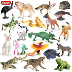 Oenux animais selvagens lobo sapo cobra phoenix modelo figura de ação inseto sphynx cão elfos estatuetas coleção em miniatura crianças brinquedo - Image 1
