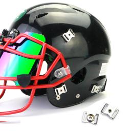 Capacete de futebol americano chinstrap fivelas aço inoxidável rugby snap fivela - Image 2