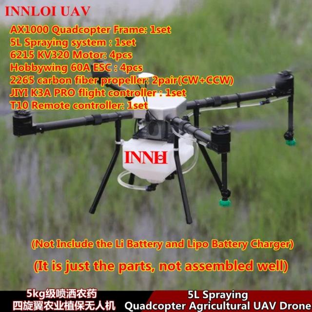 Drone Agrícola AX1000 Pulverizador 5L