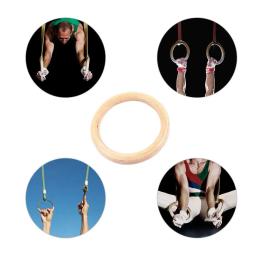 32/28mm birch fitness anéis ginástica de madeira ajustável exercício formação anel 28mm 32 mm anéis (corda de levantamento não está incluído) - Image 2