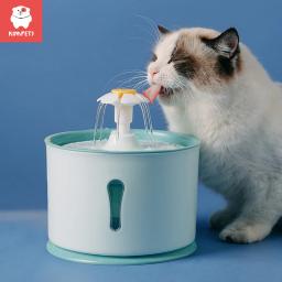 Kimps-Automatic Pet Water Dispenser, Cat Bebedouro, Filtros de Carvão Ativado, LED Alimentador Container, Interface USB, 2.4L - Image 1