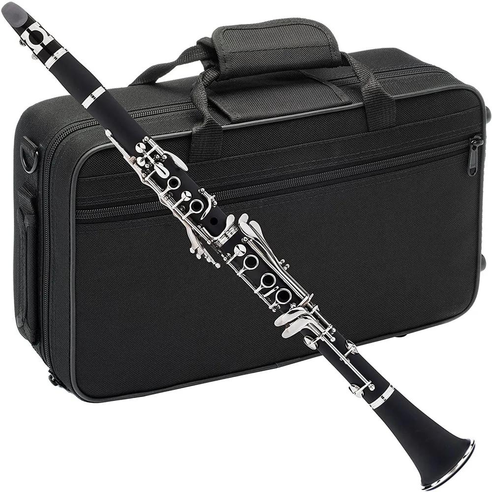 Professional B-Flat clarinete com caso, clarinete de alta qualidade, instrumentos de sopro, tubo preto, acessórios, novo - Image 1