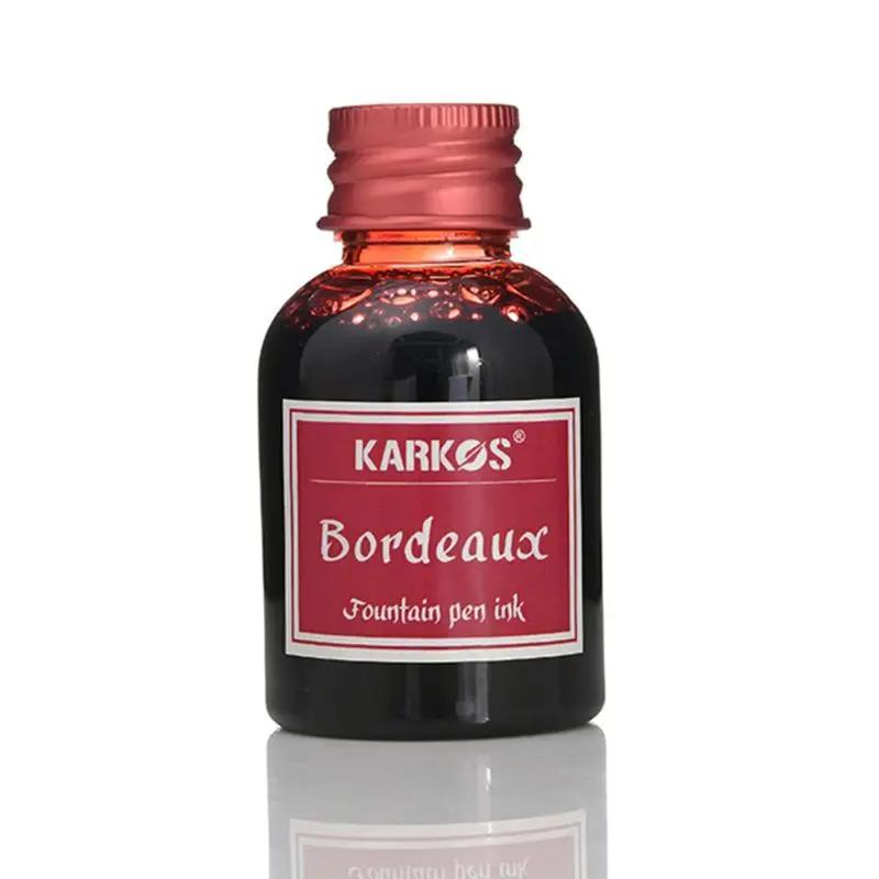 Caneta tinteiro colorida 30ml 1 peça, recarga de tinta líquida pura para refil, papelaria, escola, 10 cores, qualidade, caneta não danifica - Image 1