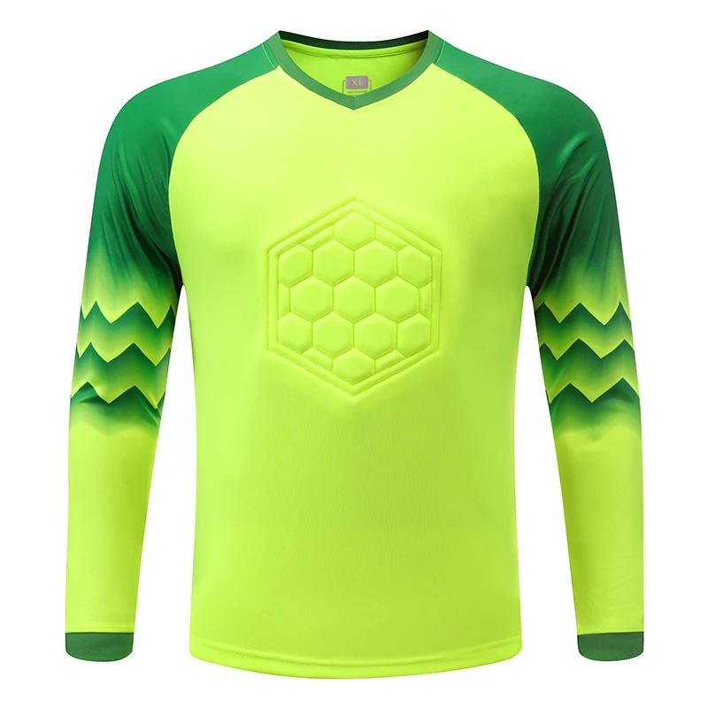 2021 novo uniforme de treinamento futebol dos homens guarda-redes uniforme crianças camisa de futebol conjunto manga longa proteção esponja camisa calças - Image 1