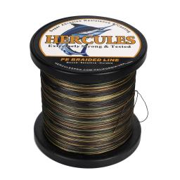 Hercules linha de pesca 12 fios acessórios de carpa 100-2000m pe fio trançado camo 10-420lb cabo de pesca pesca suprimentos equipamento - Image 1