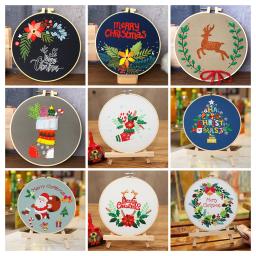 Feliz natal bordado kit para iniciante kits de ponto cruz série diy criativo presente thread needlework conjuntos costura artesanato decoração - Image 1