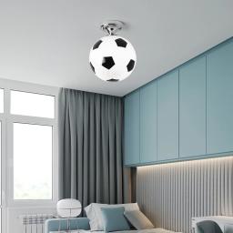 Bola de futebol luz teto futebol basquete luzes led lâmpada do teto iluminação interior meninos quarto decoração para casa luminária - Image 4