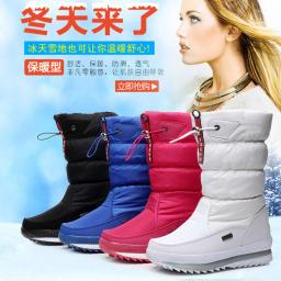 Mulheres botas de neve plataforma botas de inverno grosso pelúcia impermeável antiderrapante botas moda feminina sapatos de inverno pele quente botas mujer - Image 5