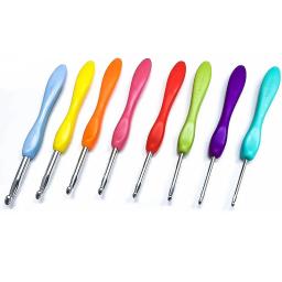 Alumínio Crochet Ganchos Agulhas de tricô Crochet Ganchos Conjunto de ferramentas Agulhas de tricô Ganchos de crochê Então Weave Crochet Needle Kit - Image 6
