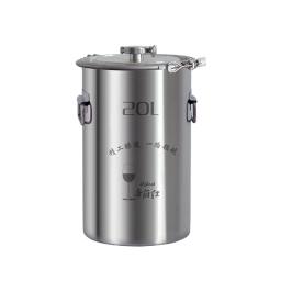 304 Stainless Steel Barrel, Home Brewing fermentação barril, Vinho e cerveja barril, Braçadeira Design, Top Open Container, 20L - Image 6