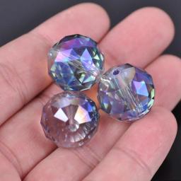 Colorido Banhado Contas De Vidro De Cristal, Grande, Redondo, Facetada, Solto, Fazer Jóias, Artesanato de DIY, Descobertas, 5Pcs, 20mm - Image 5