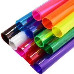 Rolo de filme de PVC impermeável, rosa néon, colorido, claro, transparente, vinil, couro sintético, tecido, pano de vidro macio, BH050, 30x120cm - Image 1