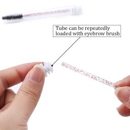 Reutilizável Sobrancelha Escova Tubo, Cílios Descartáveis, Broca De Resina, Escovas De Maquiagem Substituíveis, Novo - Image 4