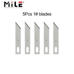 5 pçs 3 #1 #50 #7 # ferramentas de escultura em madeira lâminas para gravura artesanato escultura faca bisturi ferramenta de corte para o telefone pcb reparação ferramentas - Image 3