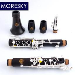 Moresky-clarinete bb, clarinete de madeira, ébano, 17 chaves, almofada, granadilla, sib, clarinete m6 - Image 1