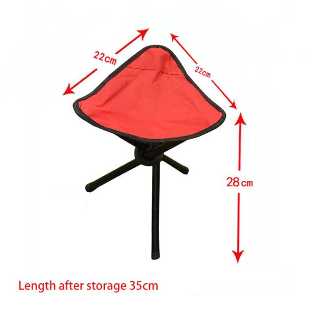 Cadeira Dobrável Portátil de Três Pernas para Lazer ao Ar Livre: Ideal para Camping, Piquenique e Pesca