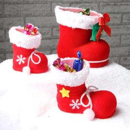 Caixa de presente criativa para doces, sacola com botas, decoração de natal, sacos de presente para feriado, suprimentos para festa de ano novo, mini p/m/g, 1 peça - Image 2