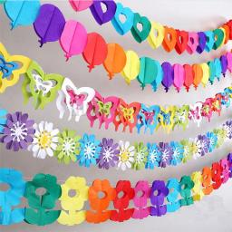 Cortina decorativa para festas de aniversário, guirlanda de borboleta, flores, bandeira, feliz aniversário, casamento, lembrança, chá de bebê, 6z, 3m - Image 1